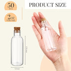 Lounsweer 50 Pack 2 oz Clear Plastic Sand Art Bottles - Image 3