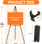 Easel Stand for Sign Portable, Adjustable Metal Easels for Display, Wedding - Image 2