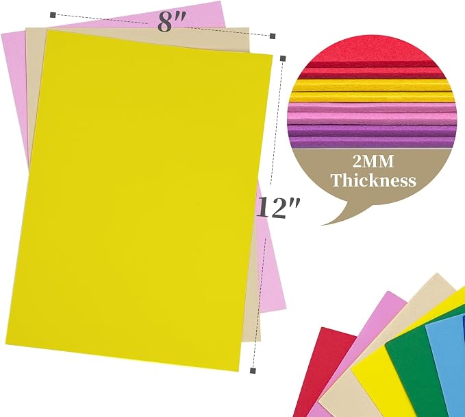 30 PCS EVA Foam Craft Sheets, 12 x 8 in, 2mm Thick Foam Boards - Image 2
