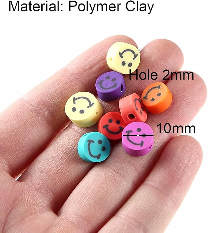 100pcs Mixed Polymer Clay Spacer Beads - Image 2