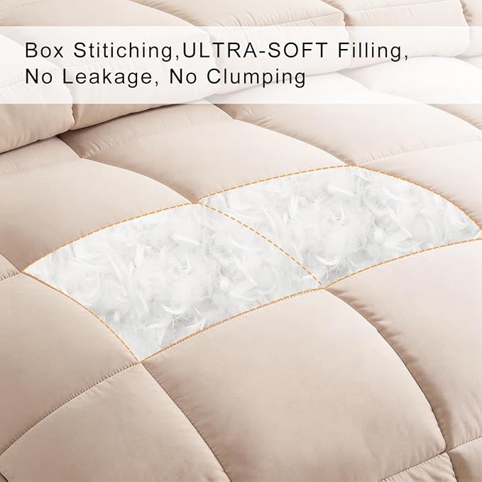 COHOME Premium Oversized Queen Size Comforter, All-Season Quilted Down - Image 3