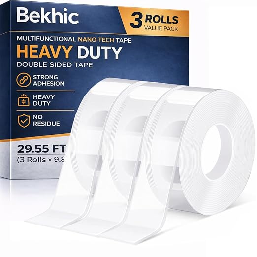 Double Sided Tape Heavy Duty, Picture Hanging Adhesive Strips) by Bekhic