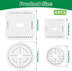 BILLIOTEAM 4 PCS 4 Sizes Braiding Disk Square Kumihimo Beading Cord Disc | - Image 2