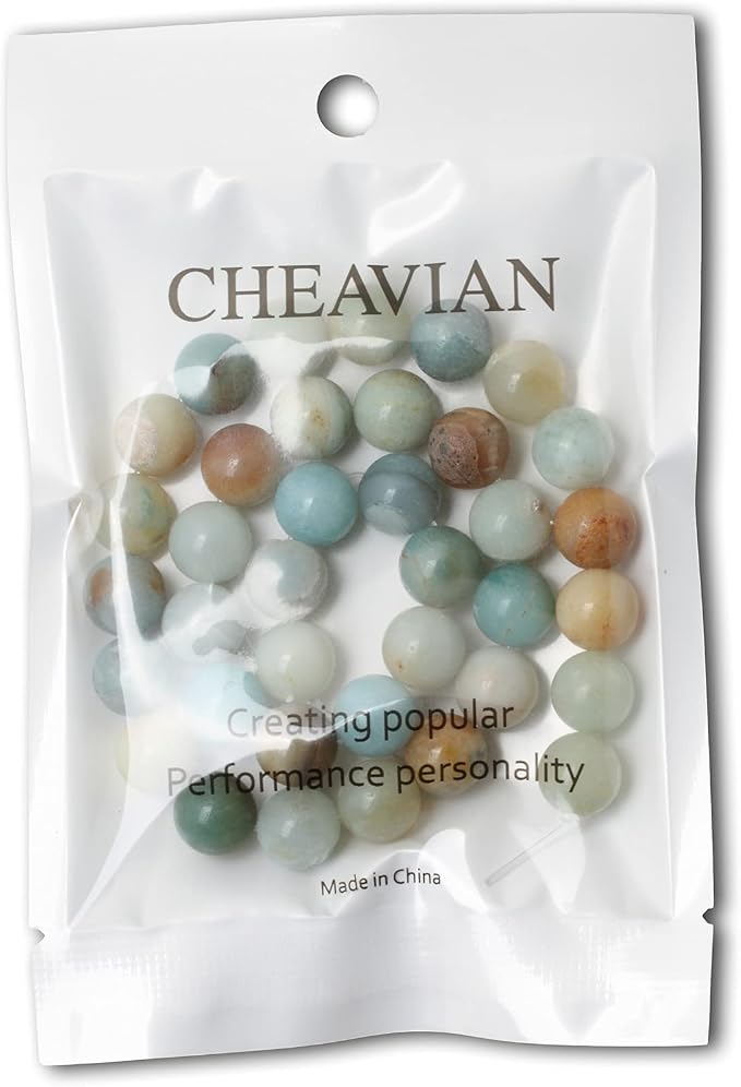 35PCS 10mm Natural Mix Color Amazonite Gemstone Round Loose Beads Stone Beads - Image 5