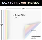 TORC Metallic HTV Heat Transfer Vinyl Roll 12" X 10FT Pearl Iridescent Iron on - Image 2
