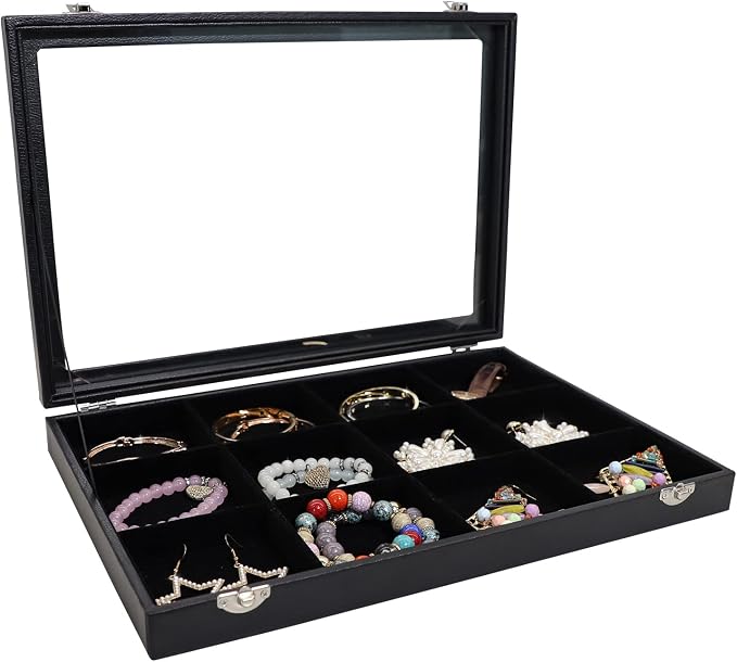 Wudygirl Jewelry Tray 12 Grid Jewelry Organizer by Wudygirl
