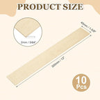 MECCANIXITY 10Pcs Wood Strips Slats, 5/64" x 1‑5/8" x 12" Thin Wood Sticks Flat - Image 2
