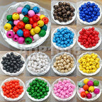 AD Beads Wood Spacer Loose Wooden Craft Beads Big Hole Beads Assorted - Image 3
