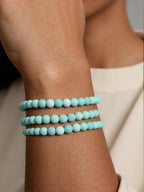 8mm Matte Turquoise Bead, 15-Inch Matte Round Loose Stone Beads - Image 4