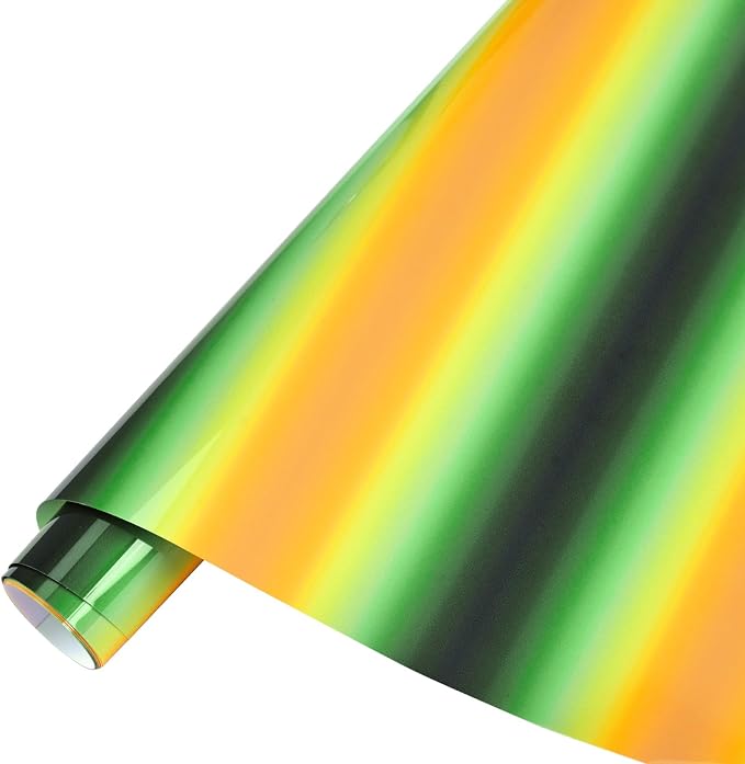 Tintnut Green Yellow Gradient Heat Transfer Vinyl Roll, easy cut & weed by Tintnut