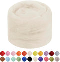 JeogYong Needle Felting Wool, 1.76oz Wool Roving Chunky Wool Yarn, Cream White by JeogYong