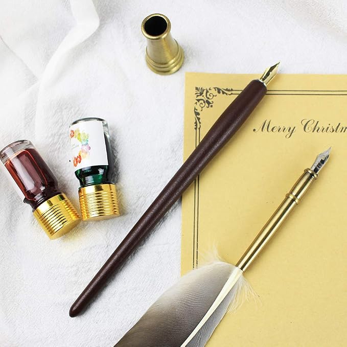 GIFTS Calligraphy Pen Set, 12-Piece Kit, 5 Nib & 5 Ink Set, Writing Quill Pen - Image 3