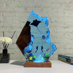 Handmade 3D Ocean Resin Lamp, USB Powered Resin Night Light - Image 4