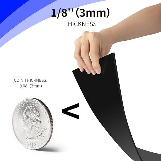 Art3d 1/8" Thick Plexiglass Sheets in Black - Image 3