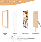 ATOBART 4x6 Picture Frame, OAK Wood Photo Frame - Image 4