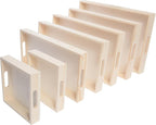 Wooden Nested Serving Trays, Unfinished Rectangle Trays - Image 7