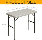 Folding Table 2.7ft Rectangular All-Occasion Plastic Folding Event Table - Image 3
