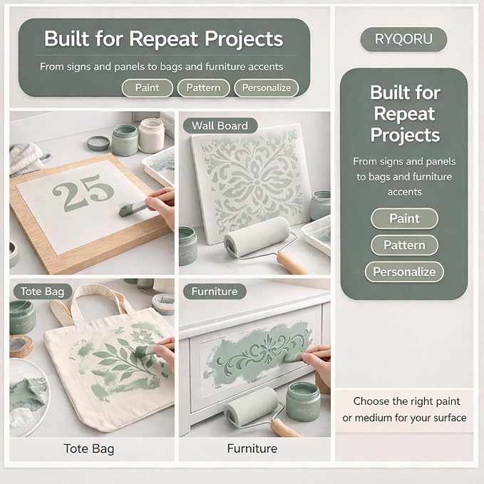 Blank Mylar Stencil Sheets, 10 Pack 12 x 12 Inch, 7 Mil Milky Translucent PET - Image 6