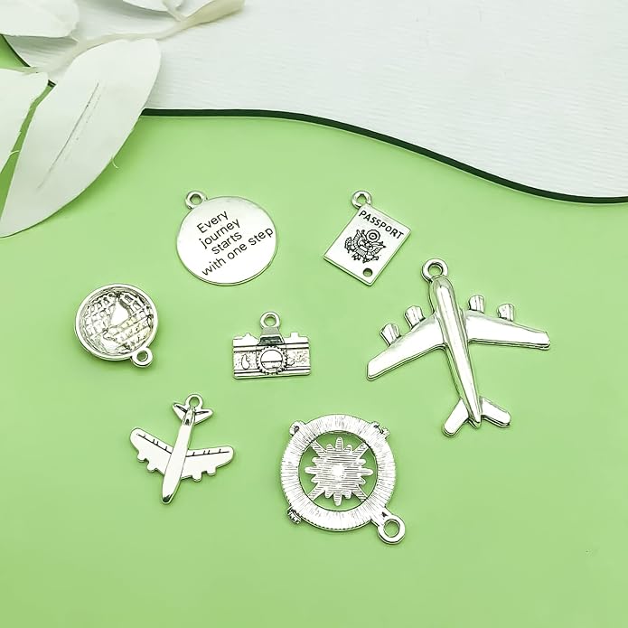 Valentine's Day Heart Charms Set, Decorative Rose and Flower Designs - Image 3