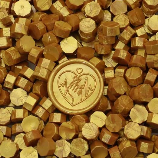 300Pcs Gold Sealing Wax Beads, Vintage Wax Seal Beads by Unknown