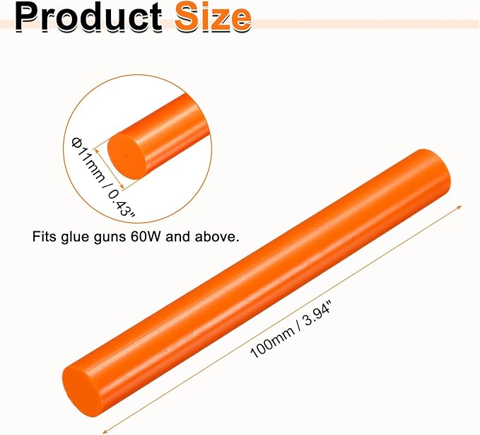 HARFINGTON 10pcs Hot Glue Sticks 0.43" Dia x 3.94" Long EVA Mini Hot Melt - Image 2