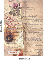 icceemee 160 Sheets of Retro Manuscript Scrapbook Paper, journaling Scrapbook - Image 7