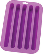 HIC Kitchen Silicone Water Bottle Ice Tray, Makes 5 Ice Sticks | Food-Grade by HIC