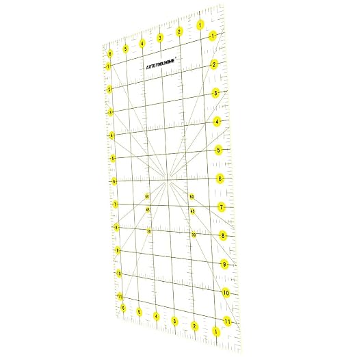 Acrylic Quilting Ruler 6.5" x 12" Fabric Cutting Ruler - Image 5