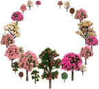 29pcs Mixed Model Trees, 1.5-4.8 inch, OrgMemory Fruit Trees, Ho Scale Trees - Image 2