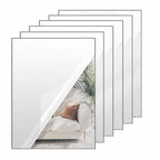 Silver Mirror Acrylic Sheets – 6 Pack, 12x16Inches, 1/8 Inch Thick, Reflective by SAKRNIC