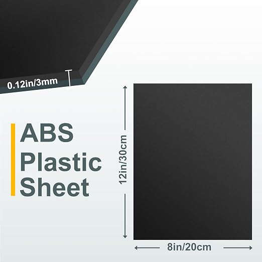 2 Pack Black Plastic Sheet 8x12x0.12 in Flexible High Tensile Plastic Sheets - Image 2