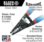 Klein Tools 11053 Klein-Kurve Wire Stripper and Cutter, Made in USA, Stripping - Image 2