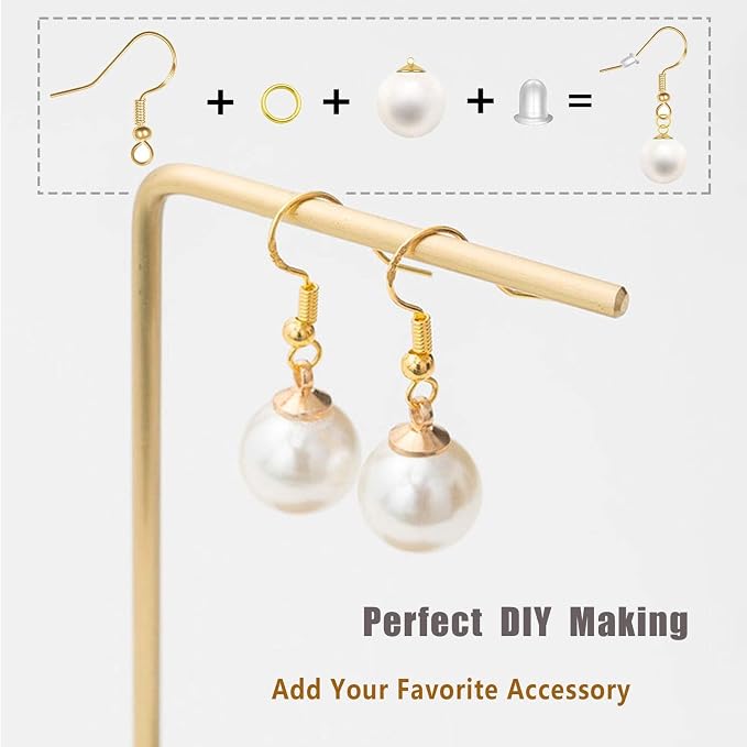 Hypoallergenic Earring Hooks 150 PCS/75 Pairs, Jump Rings, Fish Hooks - Image 2