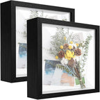 8x8 Black Shadow Box Frame Display Case by TOUYINGER