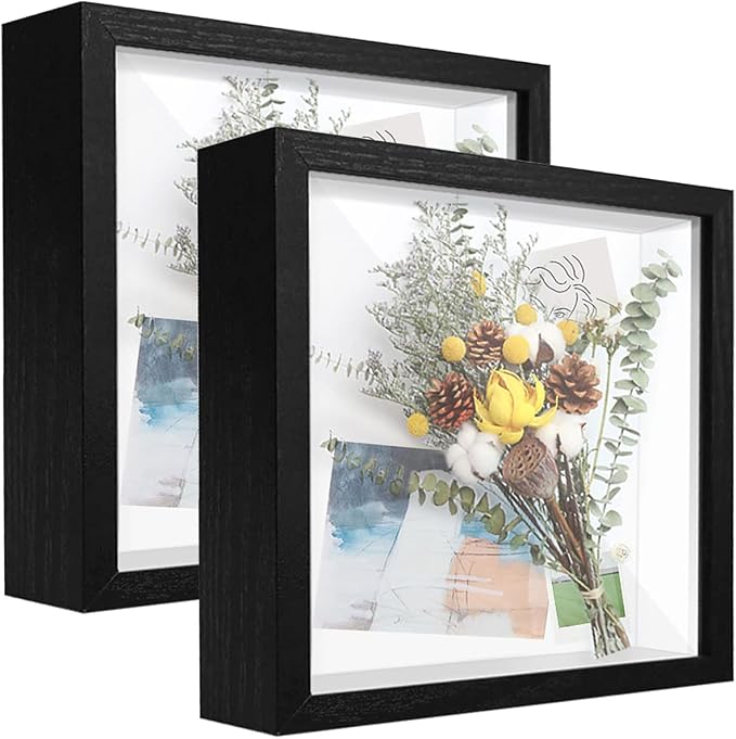 8x8 Black Shadow Box Frame Display Case by TOUYINGER