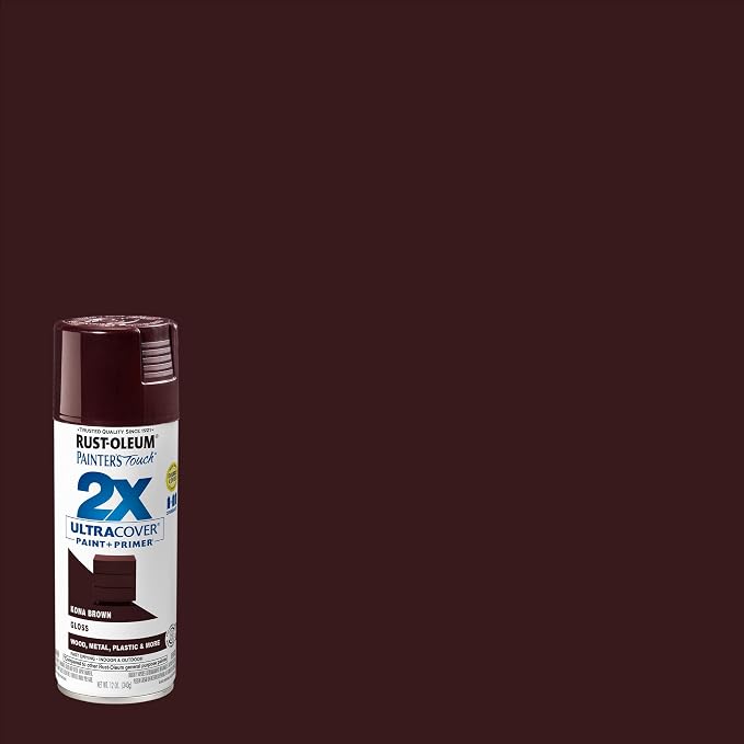 Rust-Oleum 334038 Painter's Touch 2X Ultra Cover Spray Paint, 12 oz, Gloss Kona - Image 2