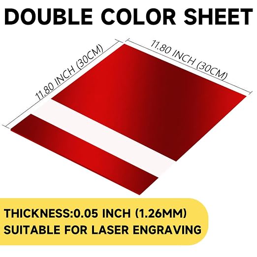 5PCS Laser Engraving Double Color ABS Plastic Sheet, Two-Tone Laserable - Image 2