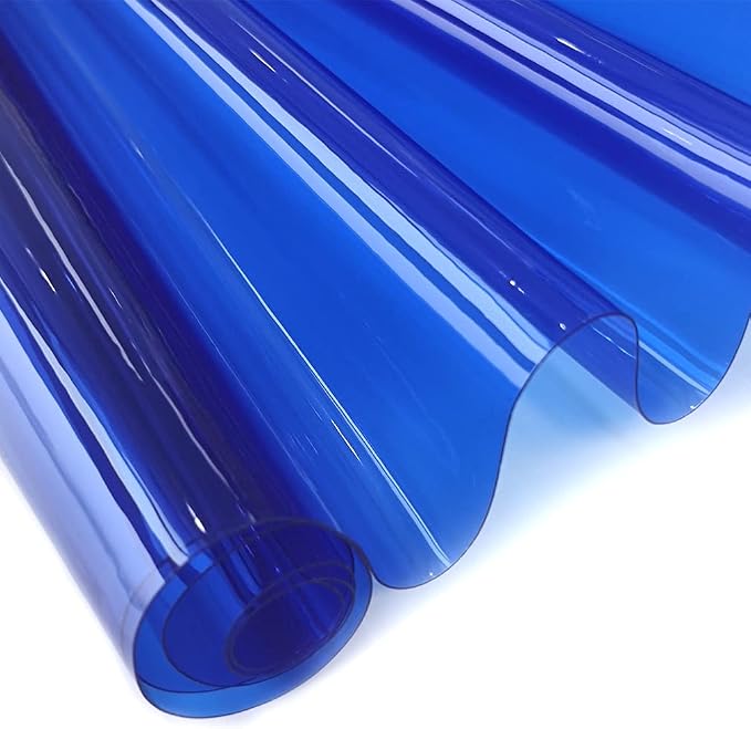 30x135cm Transparent PVC Vinyl, 0.4mm Neon Solid Color Waterproof Fabric Super by XHTFauxLeather