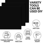 3 Pcs Black 12 x 12 x 1/8 Inch Acrylic Sheets | Laser Cutting Plastic - Image 6