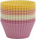 Silicone Baking Muffin Cups 12 Pack, Reusable Cupcake Liners Cake Molds by SAWNZC