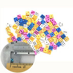 SmartDealsPro 100 Assorted 1/5" 5mm D6 Mini Dice Game Dot Square Dice Set - Image 3