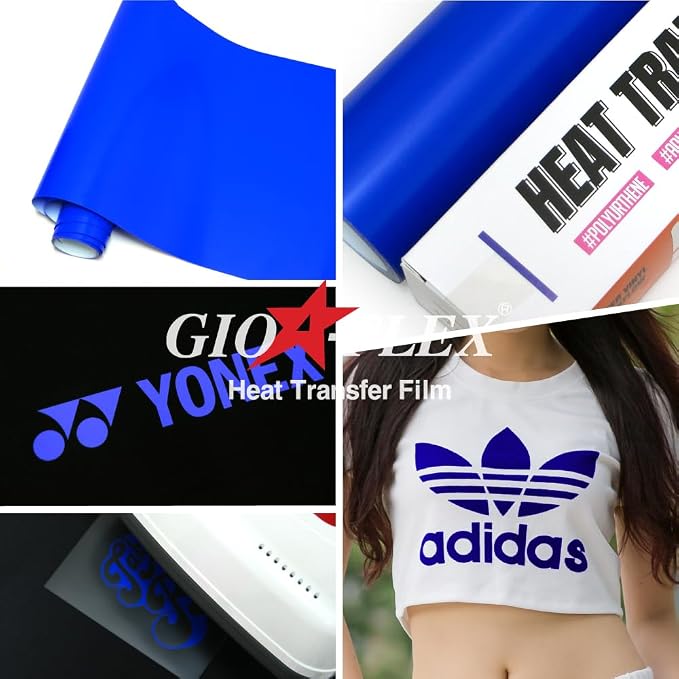 PU Heat Transfer Vinyl 12"×20ft Roll Royal Blue – HTV - Image 4
