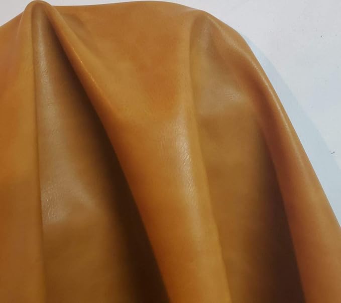Italian Tan Caramel Tan Two-Tone Faux Leather Sheet Synthetic Pleather 0.9 mm 1 - Image 2
