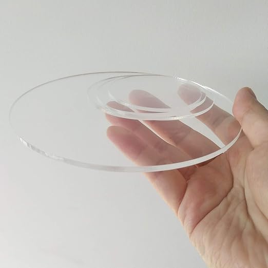 Set of 20 1/8" Clear Circle Acrylic Sheet, Plexiglass Round Sheet, Transparent - Image 6