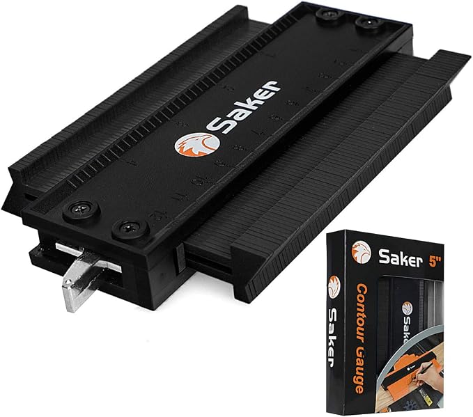 Saker Contour Gauge Profile Tool- Adjustable Lock-Precisely Copy Irregular by Saker
