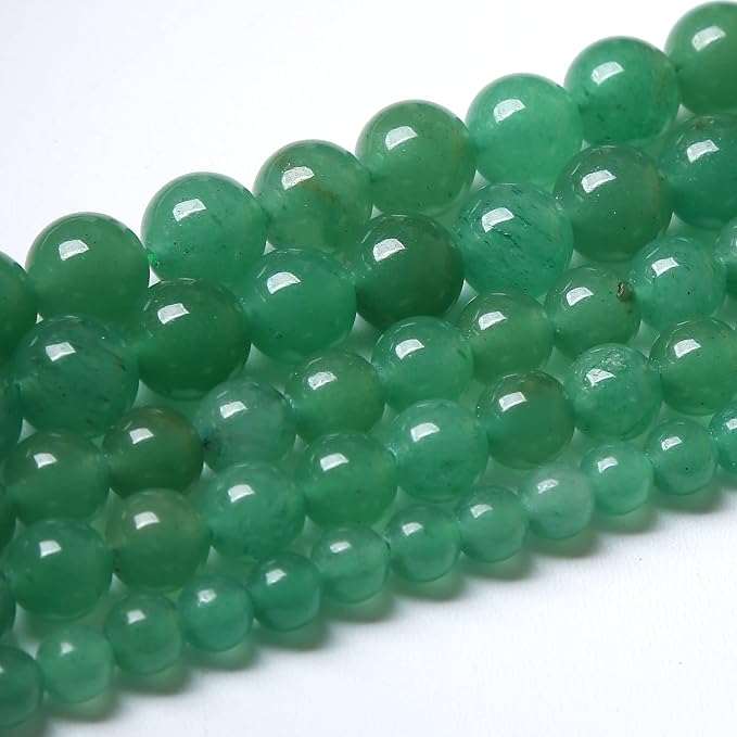 45pcs 8mm Natural Green Aventurine Beads Semi Precious Round Smooth Gemstones by NaturalStoneBeads