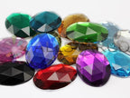 40x30mm Large Flat Back Oval Acrylic Rhinestones Cosplay Costume Gems Plastic - Image 7