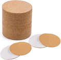80 Pack Self-Adhesive Cork Coasters Round by QincLing
