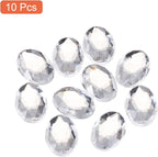 MECCANIXITY 10Pcs Acrylic Oval Gems 30x40 mm Flat Back Artificial Rhinestones - Image 3