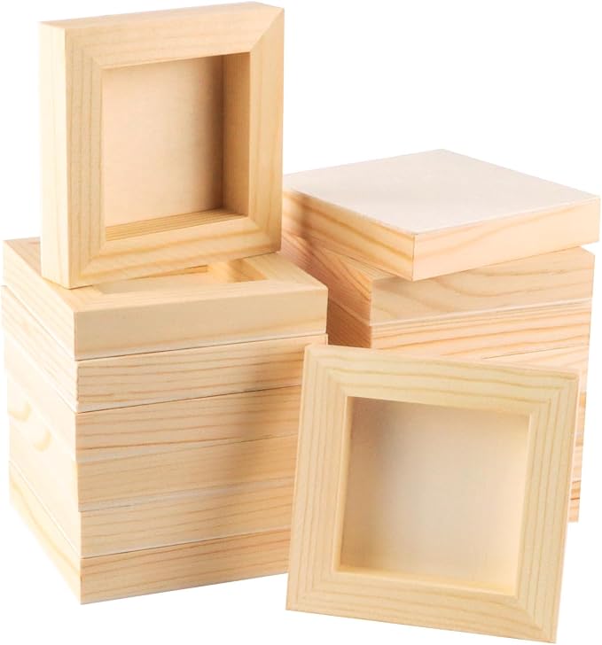 FSWCCK 15 Pack 4 x 4 inch Wood Panel Boards, Unfinished Wood Canvas Panels by FSWCCK